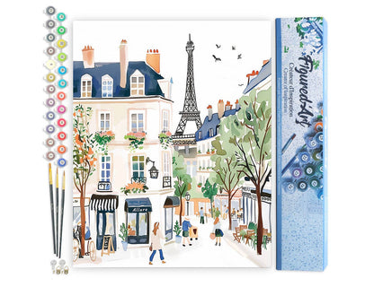 Paint by Numbers rolled - Watercolor Paris Street