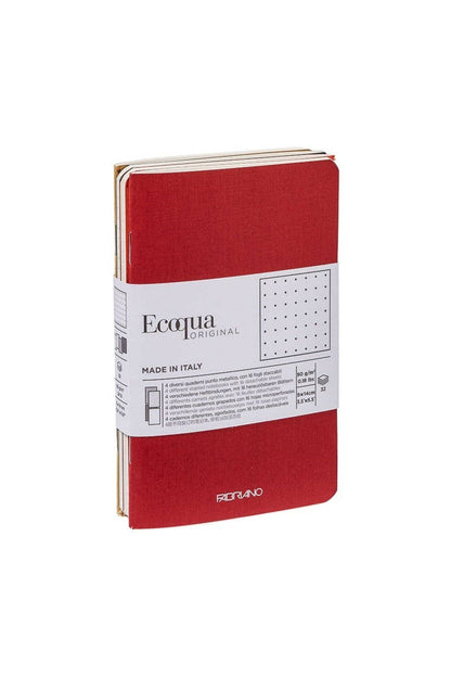 Fabriano EcoQua Pocket-Sized Notebook, 4 Notebook Pack