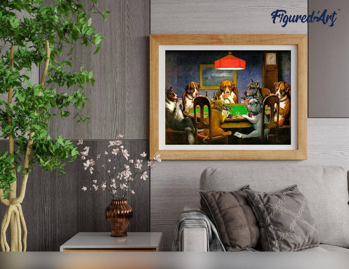 Paint by Numbers Framed - Dogs playing Poker