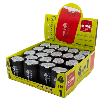 Box of KUM 4-in-1 products on a white background