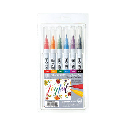 ZIG Clean Color Real Brush 6 Color Sets