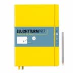 Yellow notebook with 'Leuchtturm1917' branding on a white background