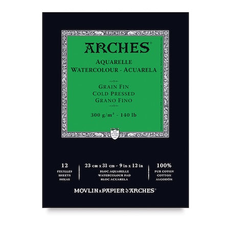 ARCHES WATERCOLOR COLD PRESSED PAD