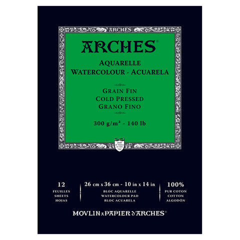 ARCHES WATERCOLOR COLD PRESSED PAD