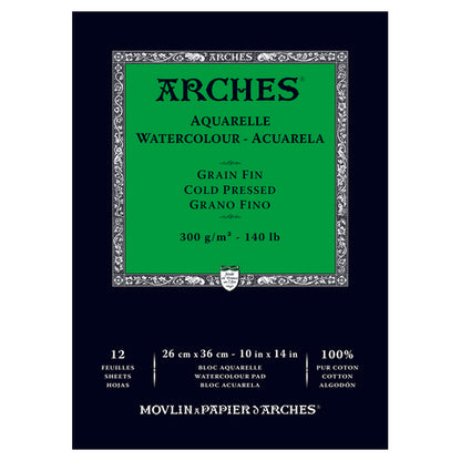 ARCHES WATERCOLOR COLD PRESSED PAD