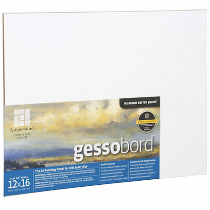 Ampersand Art Gessobord Museum Series Wood Panel Set, Archival, Eco-Friendly, Made in the USA