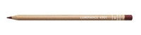 Wooden pencil with a red eraser on a white background