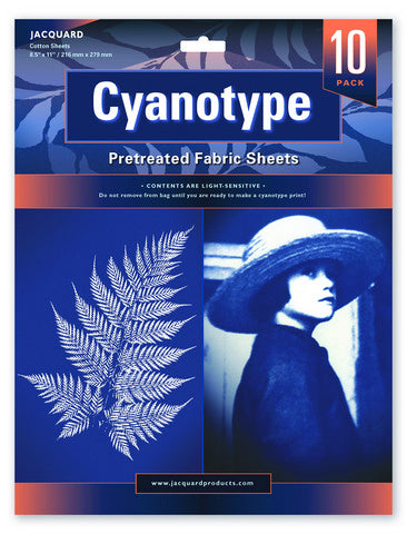 cyanotype 8.5 by 11 inches. pack of 10 sheets