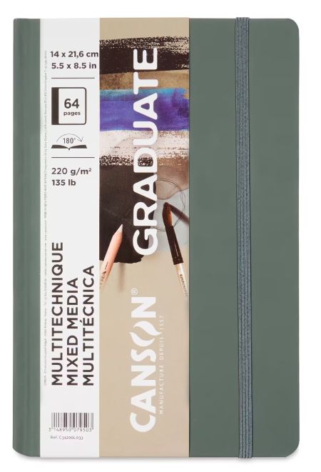 Canson Graduate Series Mixed Media Book gray 5.5 x 8.5
