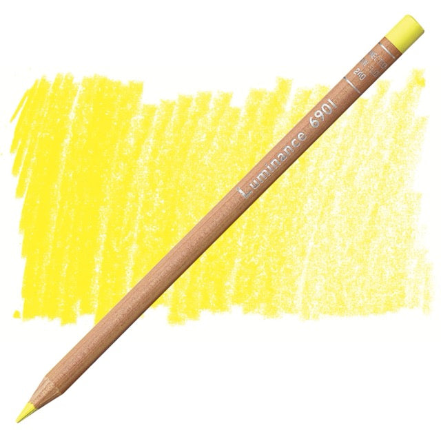 Color pencil with yellow shade on a white background