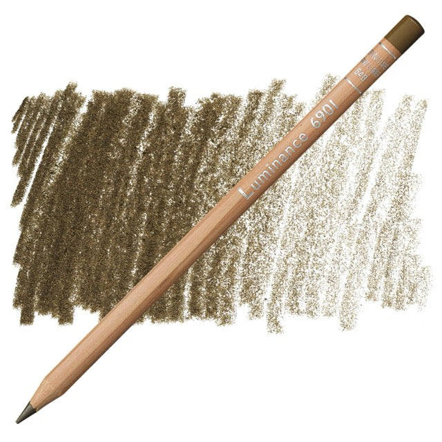 Color pencil with a sample of color swatch on a white background