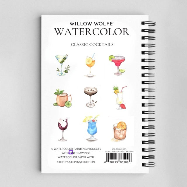 Watercolor Workbooks By Willow Wolfe— practice lessons, exercises and study projects