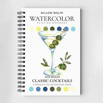 Watercolor Workbooks By Willow Wolfe— practice lessons, exercises and study projects