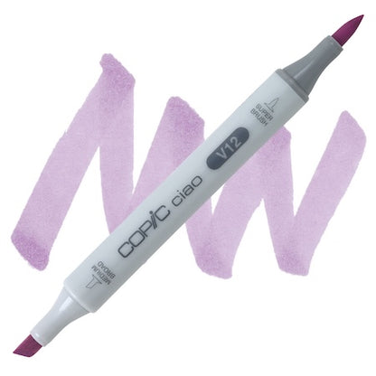 Copic Ciao marker in pale lilac color with a double-ended design, showing the tip and the barrel on a white background.