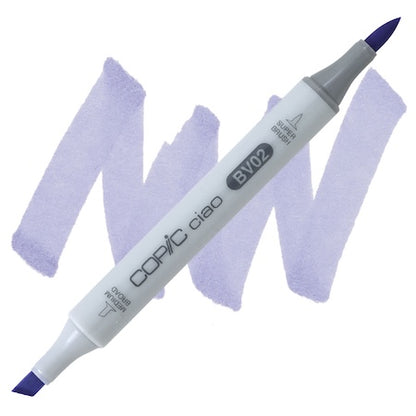 Copic Ciao marker in Prune color with a double-ended design, showing the tip and the barrel on a white background.