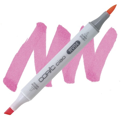 Copic Ciao marker in Shock Pink color with a double-ended design, showing the tip and the barrel.