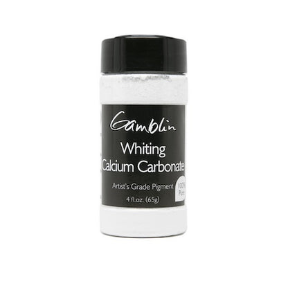 Jar of Gamblin Whiting Calcium Carbonate on a white background