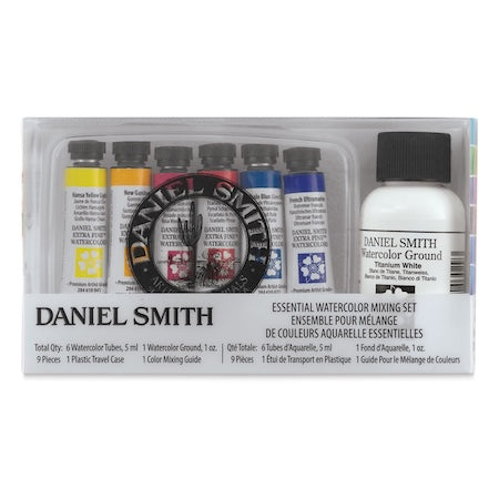daniel smith 7 piece watercolor set inside a clear box