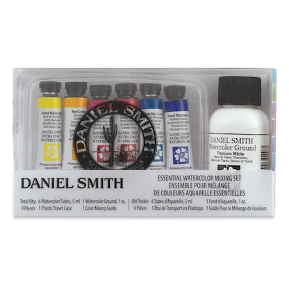 daniel smith 7 piece watercolor set inside a clear box