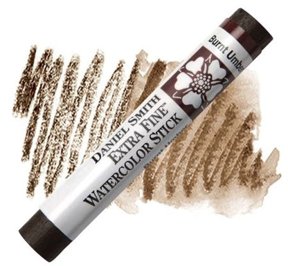 Daniel Smith Extra Fine Watercolor Stick with swatches on a white background