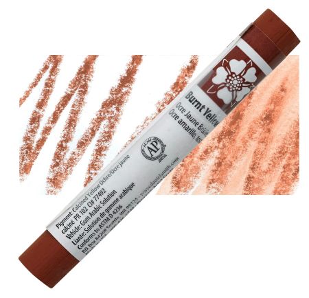 Artiste color pencil with brown color on a white background