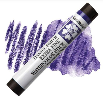Daniel Smith watercolor stick with a swatch of purple color on a white background