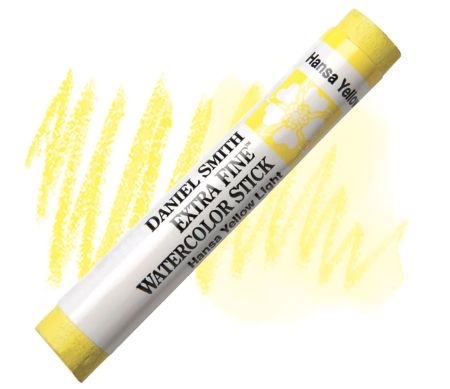 Daniel Smith watercolor stick with yellow color swatch on a white background