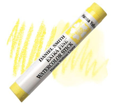 Daniel Smith watercolor stick with yellow color swatch on a white background