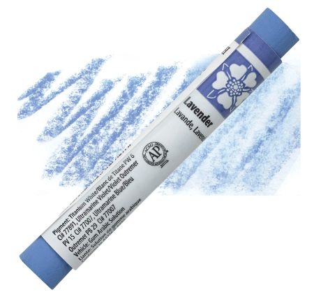 Lavender-colored product tube with brand logo on a white background