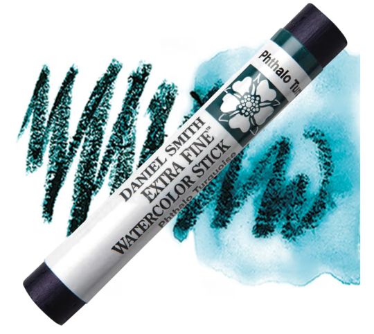 Daniel Smith watercolor stick with swatches on a white background