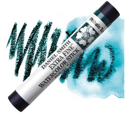 Daniel Smith watercolor stick with swatches on a white background