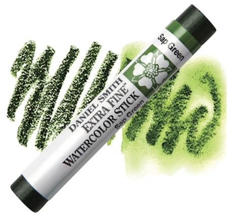 Daniel Smith watercolor stick with samples on a white background