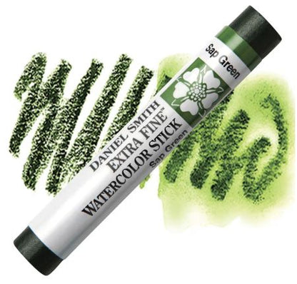 Daniel Smith watercolor stick with samples on a white background