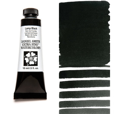 daniel smith extra fine watercolors lamp black
