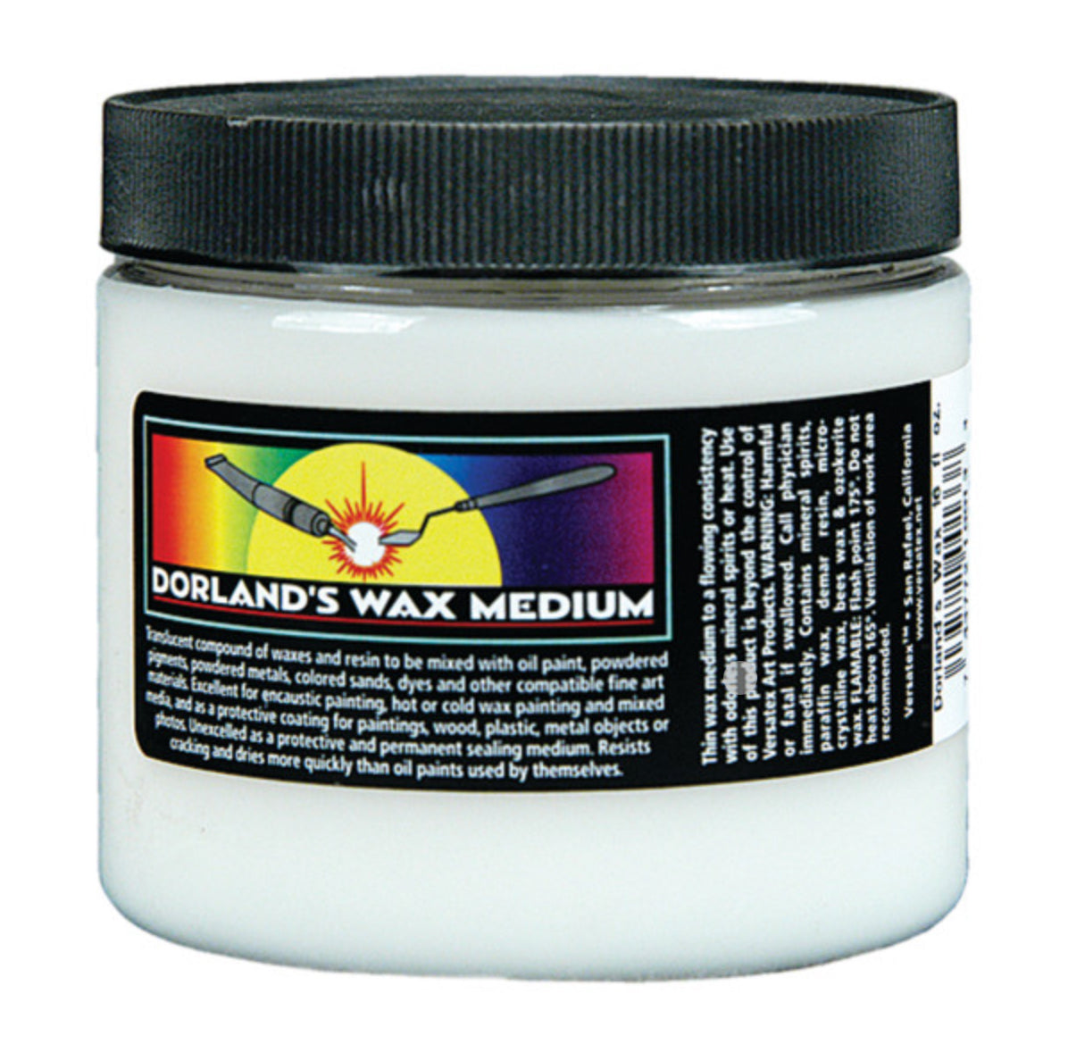 A jar of Dorland's Wax Medium for encaustic and other painting techniques.