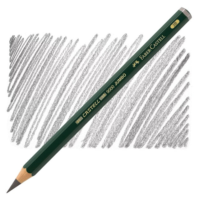 Faber-Castell pencil with scribbles on a white background