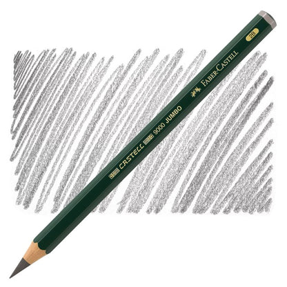 Faber-Castell pencil with scribbles on a white background