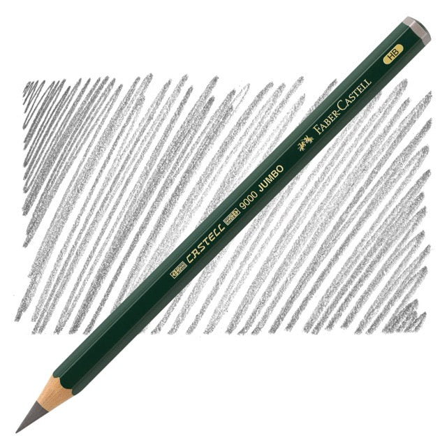Faber-Castell pencil with scribbles on a white background