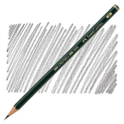 Crescent 9000 pencil with sample strokes on a white background