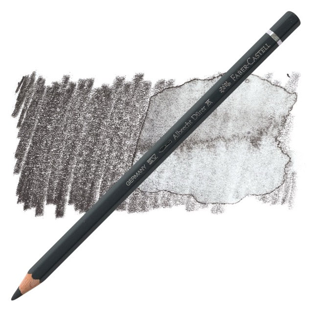 Pebble finish pencil with a sample of its texture on a white background