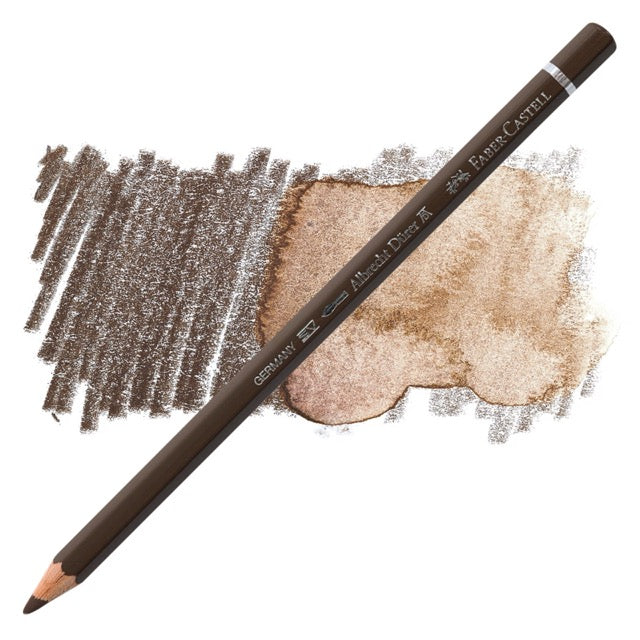 Faber-Castell pencil with color swatches on a white background