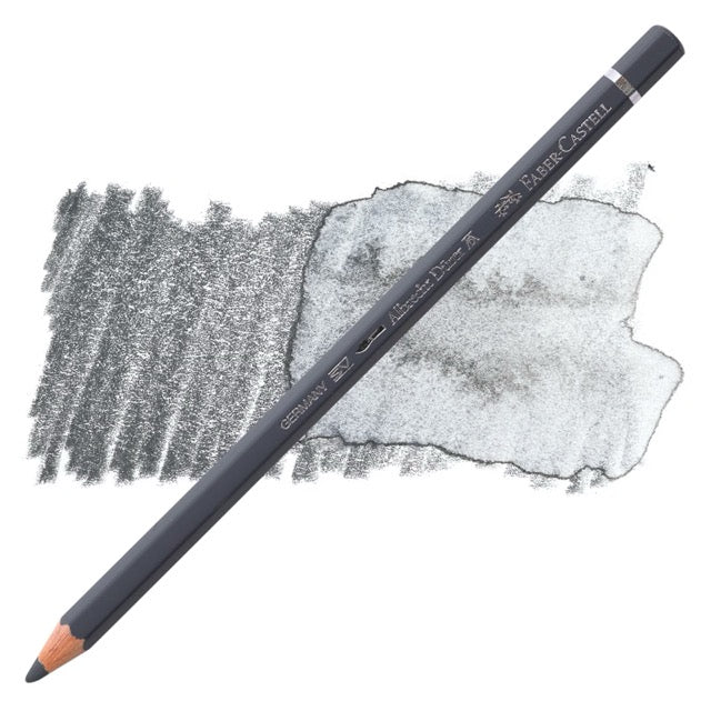 Graphite pencil with a sample of graphite on a white background