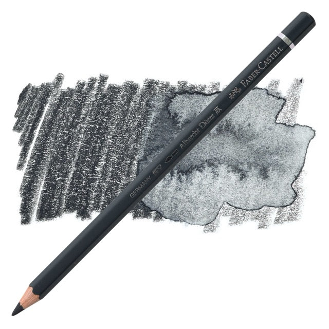 Faber-Castell pencil with a sample of its graphite on a white background