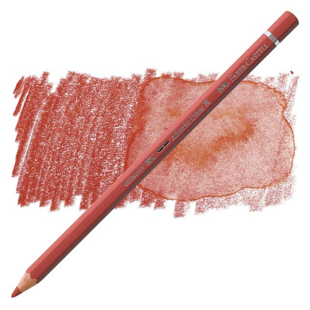 Color pencil with a sample of color swatch on a white background