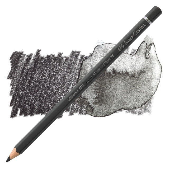 Graphite pencil with samples of graphite on a white background