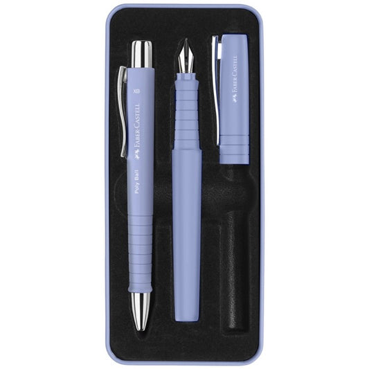 Poly Gift Tin Fountain Pen and Ballpoint Set
