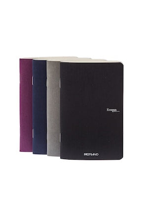 Fabriano EcoQua Pocket-Sized Notebook Pack, 4 Notebook Pack, Blank, 3.5 in x 5.5 in, 38/Shts., 85gsm, Staple Bound, Winter Colors