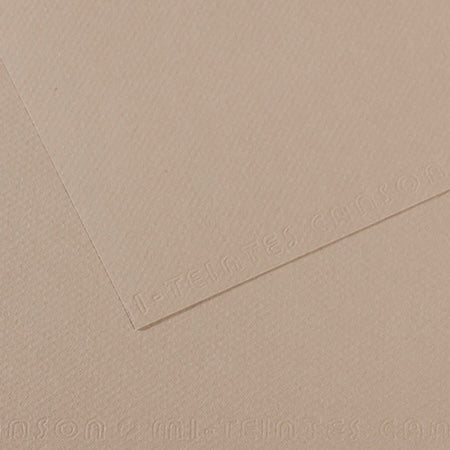 A collection of Canson Mi-Teintes paper sheets in various colors arranged in a fan-like spread. They appear to be medium-weight and have a textured surface.