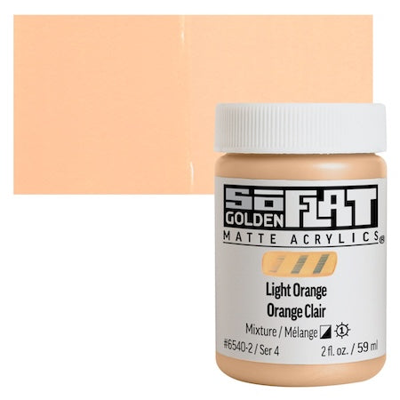 Golden SoFlat Matte Acrylic, 2 oz., Light Orange