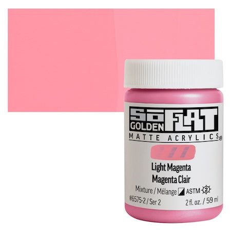 Golden SoFlat Matte Acrylic, 2 oz., Light Magenta